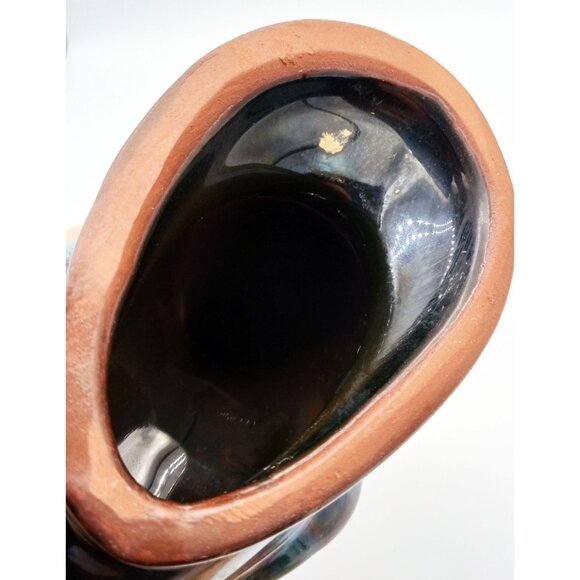 Ceramic Duck Vintage Figurine Green Black Glazed 5.25 Inches Baby Duckling - Picture 9 of 14